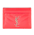 Saint Laurent Cassandre Cardholder, &pound;130, Accessories, Pink, Patent Leather, Front view